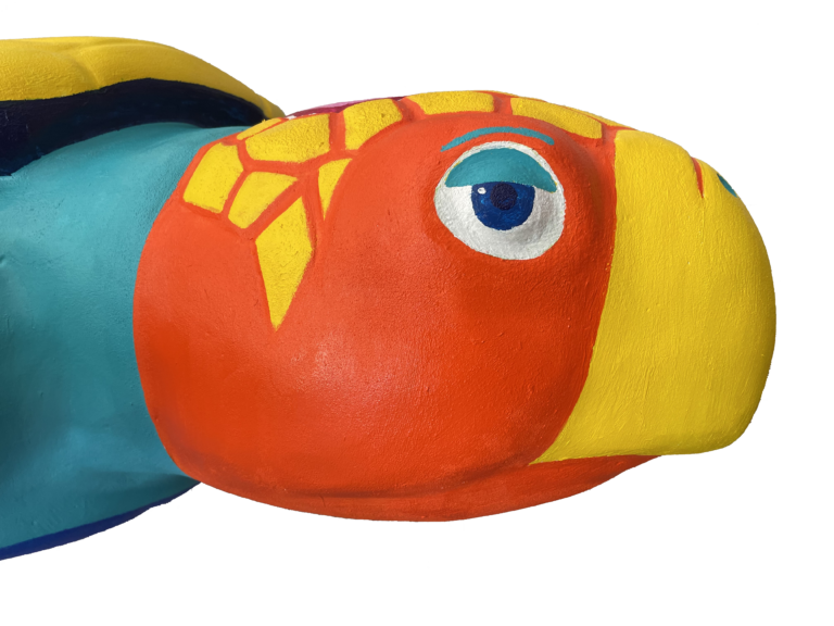 Peter Max inspired turtle sculpture